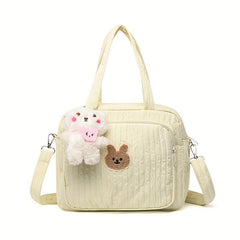 Casual Nylon Ruched Diaper Bag Lightweight Crossbody Bag