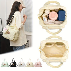 Casual Nylon Ruched Diaper Bag Lightweight Crossbody Bag