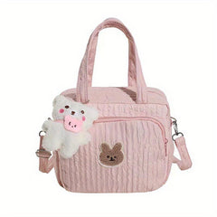 Casual Nylon Ruched Diaper Bag Lightweight Crossbody Bag
