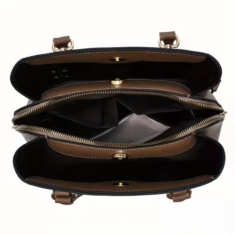 Women's Glossy Crossbody Bag Top Handle Satchel Purse