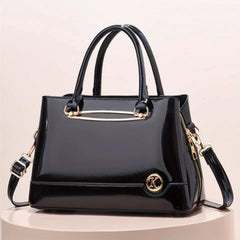Women's Glossy Crossbody Bag Top Handle Satchel Purse