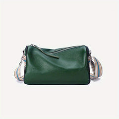 Vintage Leather Crossbody Bag for Women Small Zipper Purse