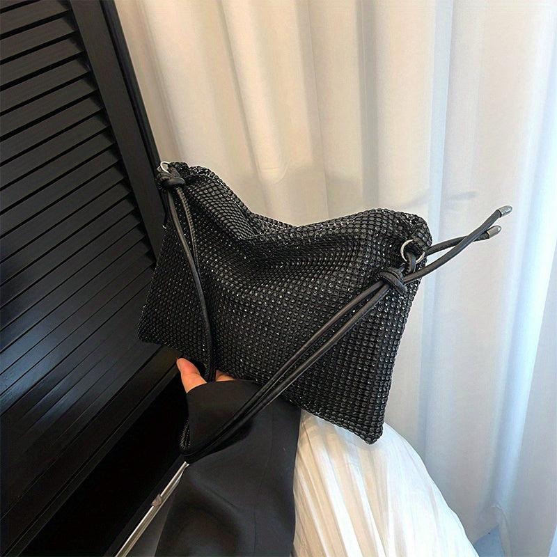 Rhinestone Shoulder Bag Glitter Evening Handbag Underarm Purse