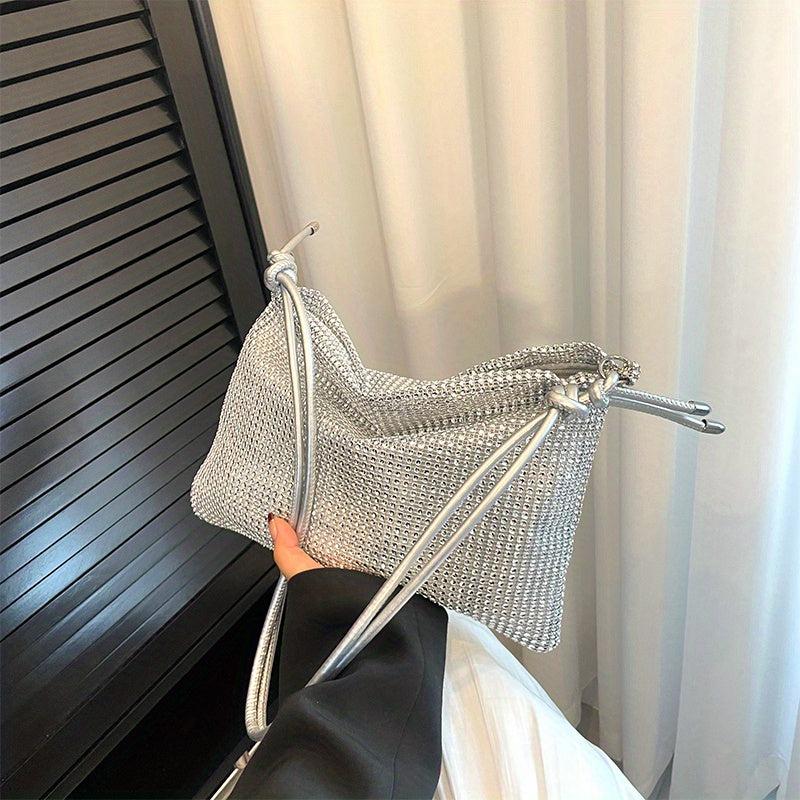 Rhinestone Shoulder Bag Glitter Evening Handbag Underarm Purse