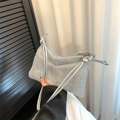 Rhinestone Shoulder Bag Glitter Evening Handbag Underarm Purse