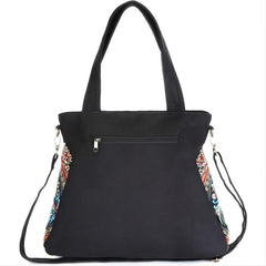 Embroidery Tassel Shoulder Bag Women's Canvas Bag