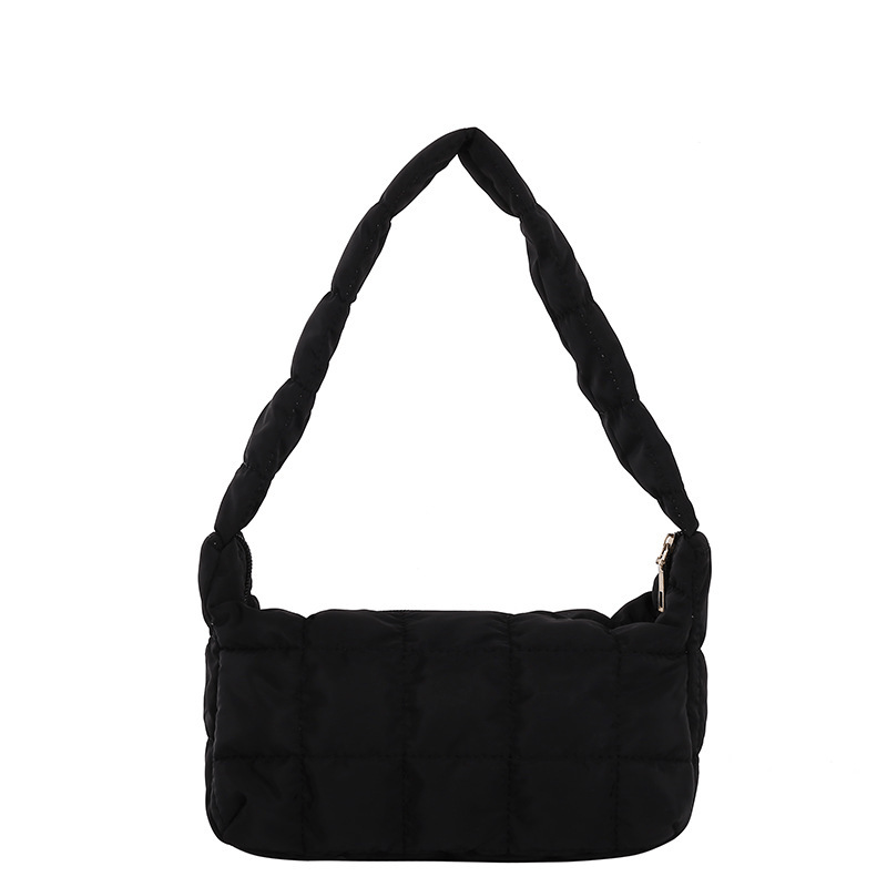 Quilted Puffer Shoulder Bag Women's Solid Crossbody Bag