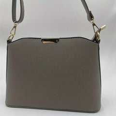Metal Decor Bucket Bag Casual Zipper Shoulder Purse Crossbody Bag