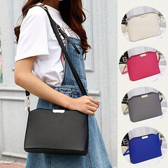 Metal Decor Bucket Bag Casual Zipper Shoulder Purse Crossbody Bag