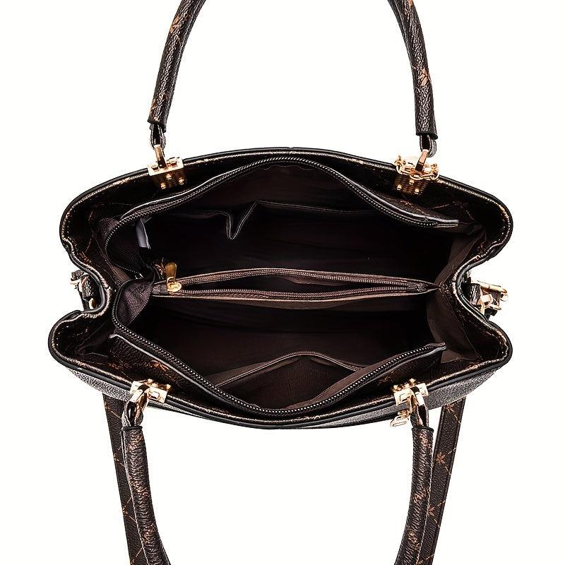 Vintage Leaves Pattern Tote Bag Classic Shoulder Satchel