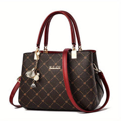 Vintage Leaves Pattern Tote Bag Classic Shoulder Satchel