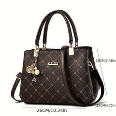Vintage Leaves Pattern Tote Bag Classic Shoulder Satchel