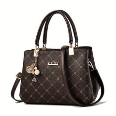 Vintage Leaves Pattern Tote Bag Classic Shoulder Satchel