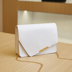 Crocodile Embossed Square Shoulder Bag Chain Bag Women's All Match