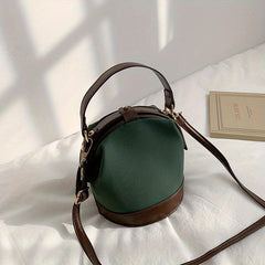 Vintage Suede Bucket Bag Small Stylish Crossbody Bag Women's
