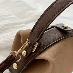 Vintage Suede Bucket Bag Small Stylish Crossbody Bag Women's