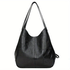 Retro Style Large Capacity Shoulder Bag Soft Handbag