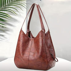 Retro Style Large Capacity Shoulder Bag Soft Handbag