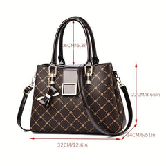 Geometric Pattern Handbag Large Capacity Shoulder Bag