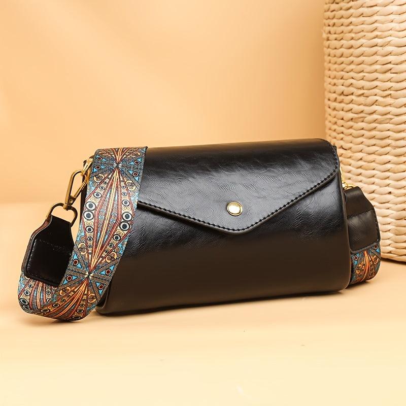 Vintage Style Shoulder Bag Flap Purse Crossbody Bag 7 4 4 7 4 7 Inch