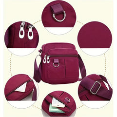 Zipper Square Crossbody Bag Lightweight Messenger Bag