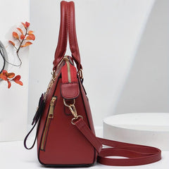 Flower Embroidered Tote Bag Classic Satchel Shoulder Bag