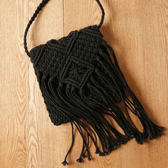 Women's Tassel Crochet Bag Fringed Bohemian Crossbody Bag