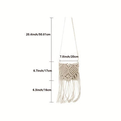 Women's Tassel Crochet Bag Fringed Bohemian Crossbody Bag