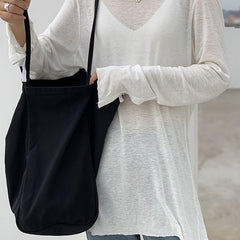 Large Capacity Canvas Shoulder Bag for Students