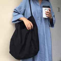 Large Capacity Canvas Shoulder Bag for Students