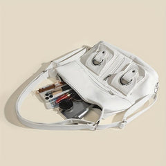 Casual Hobo Shoulder Bag with Front Pockets