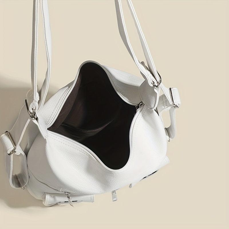 Casual Hobo Shoulder Bag with Front Pockets