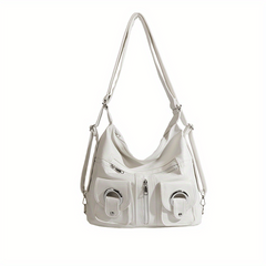 Casual Hobo Shoulder Bag with Front Pockets