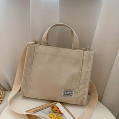 Minimalist Corduroy Square Shoulder Bag All Match Crossbody Bag