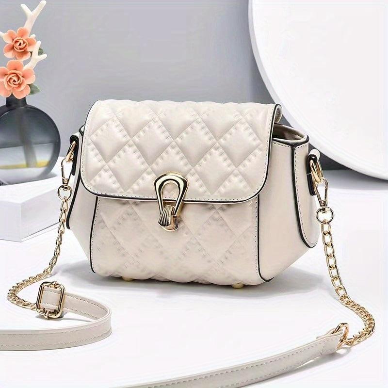 Quilted Crossbody Bag Flap Shoulder Handbag & Purse