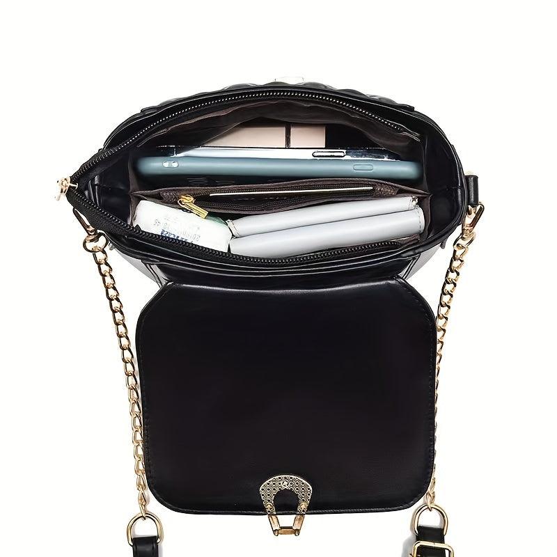 Quilted Crossbody Bag Flap Shoulder Handbag & Purse