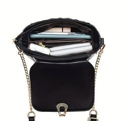 Quilted Crossbody Bag Flap Shoulder Handbag & Purse