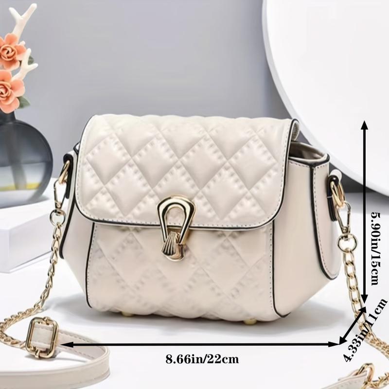 Quilted Crossbody Bag Flap Shoulder Handbag & Purse