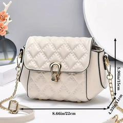 Quilted Crossbody Bag Flap Shoulder Handbag & Purse