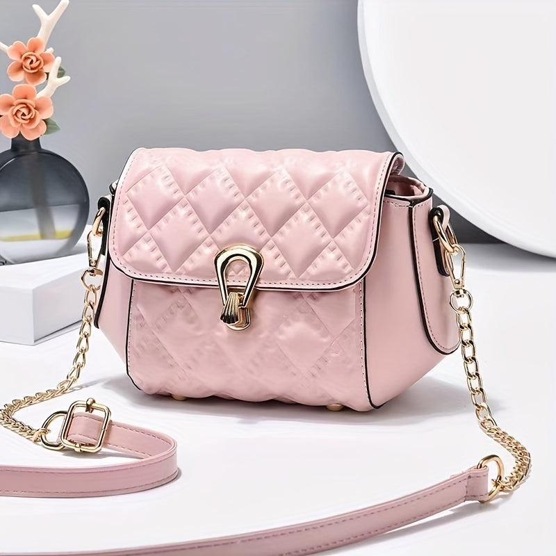 Quilted Crossbody Bag Flap Shoulder Handbag & Purse