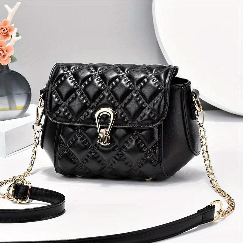 Quilted Crossbody Bag Flap Shoulder Handbag & Purse