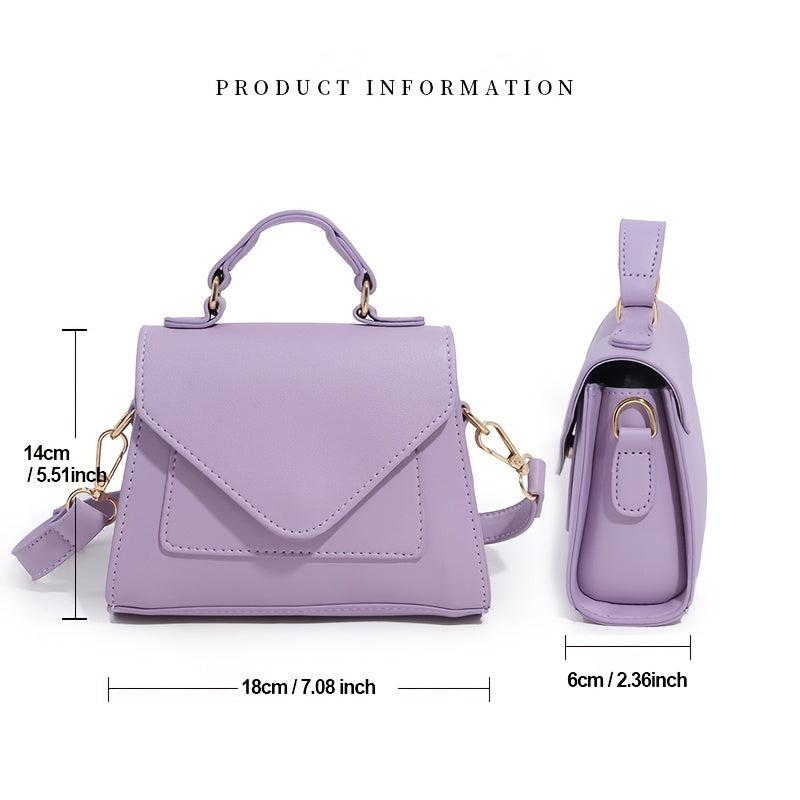 Minimalist Snakeskin Embossed Flap Satchel Bag for Women