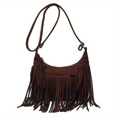 Vintage Style Fringe Shoulder Bag Large Capacity Crossbody Bag