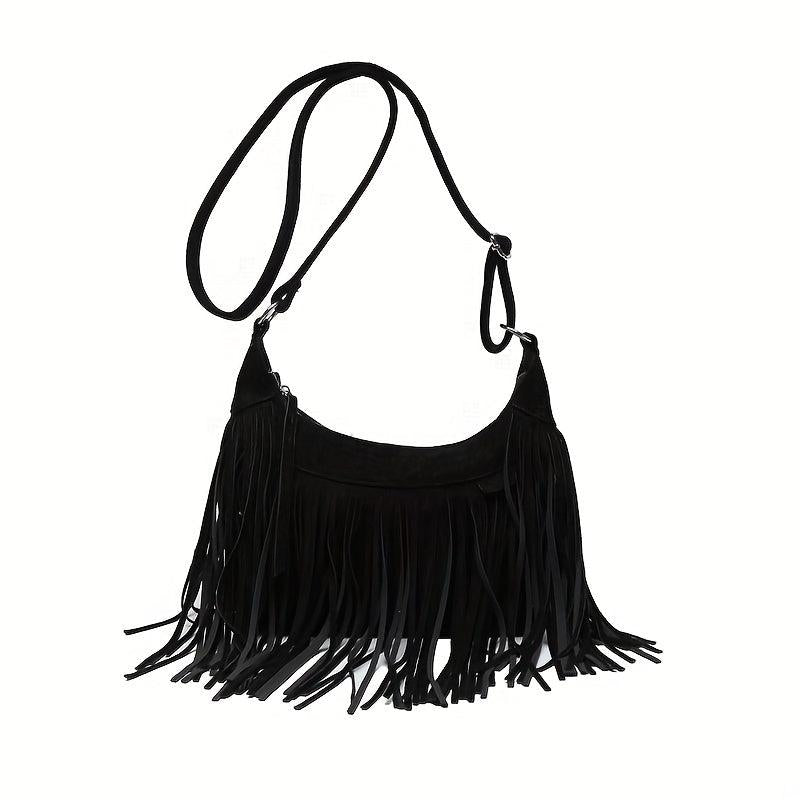 Vintage Style Fringe Shoulder Bag Large Capacity Crossbody Bag