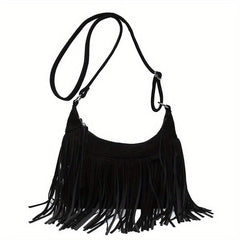 Vintage Style Fringe Shoulder Bag Large Capacity Crossbody Bag