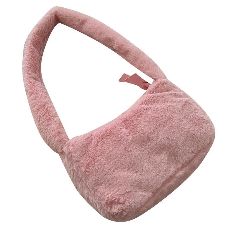 Fluffy Underarm Bag Minimalist Style