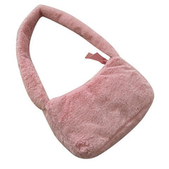 Fluffy Underarm Bag Minimalist Style