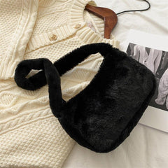 Fluffy Underarm Bag Minimalist Style