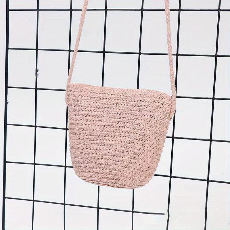 Boho Style Straw Crossbody Bag for Women