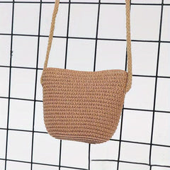 Boho Style Straw Crossbody Bag for Women